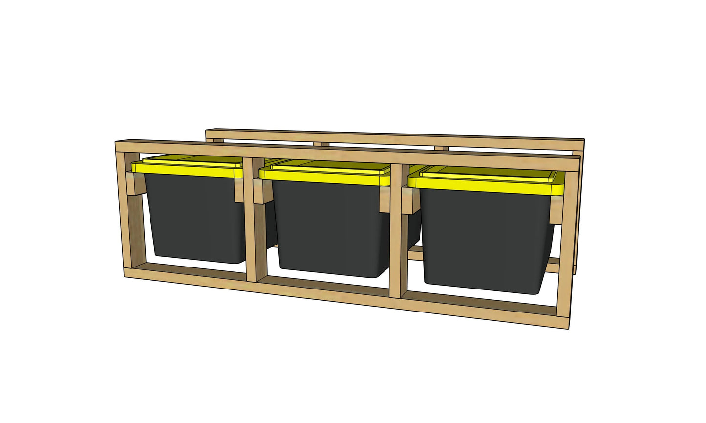 3 Column Tote Racks