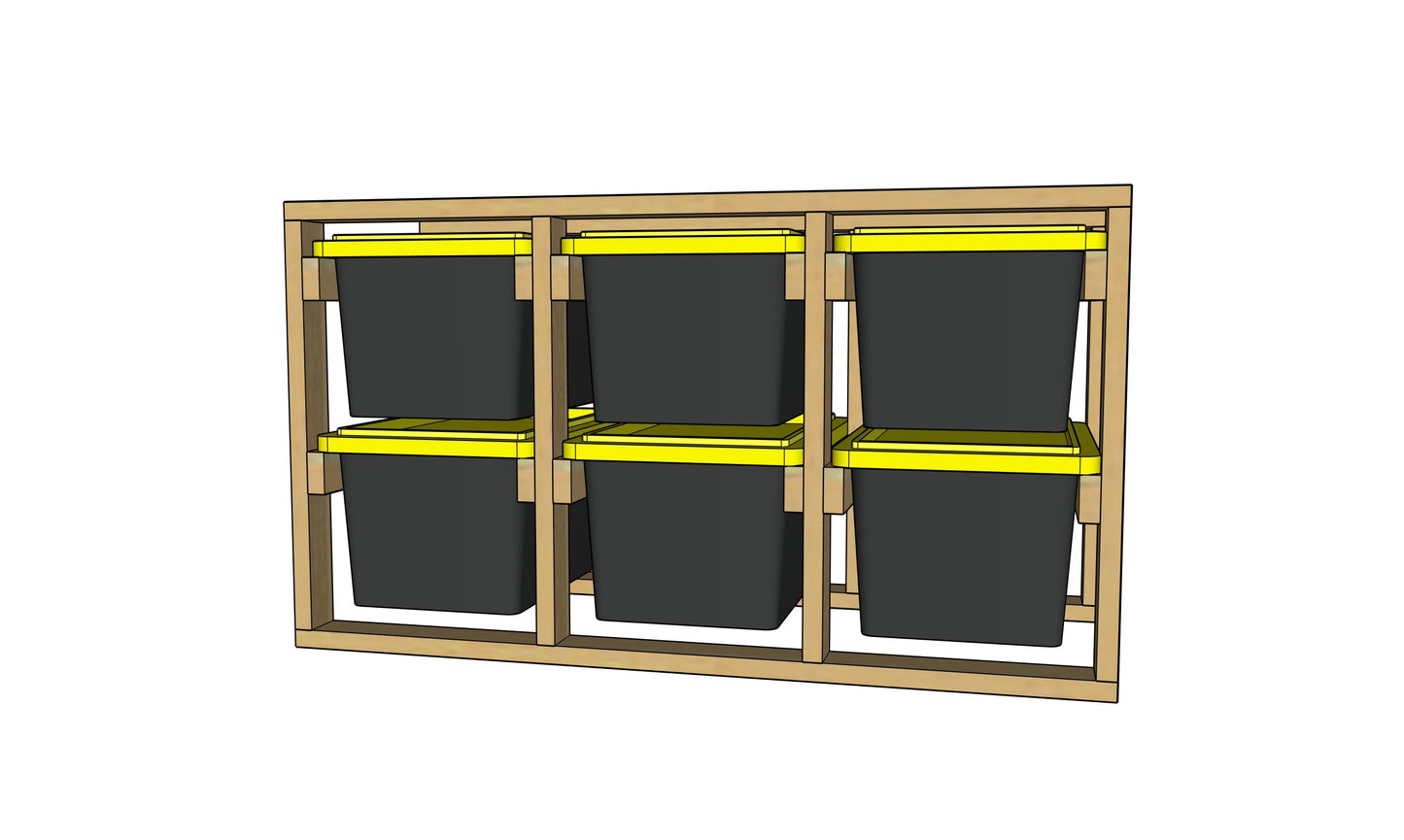 3 Column Tote Racks
