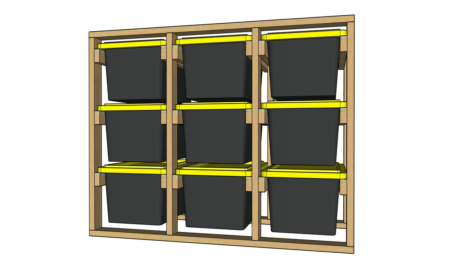 3 Column Tote Racks