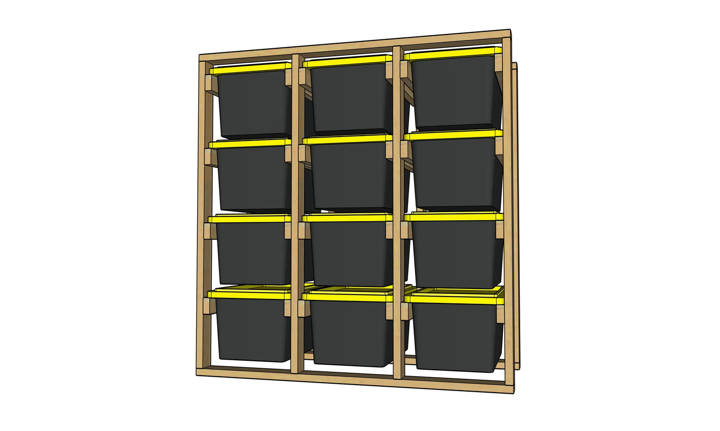 3 Column Tote Racks
