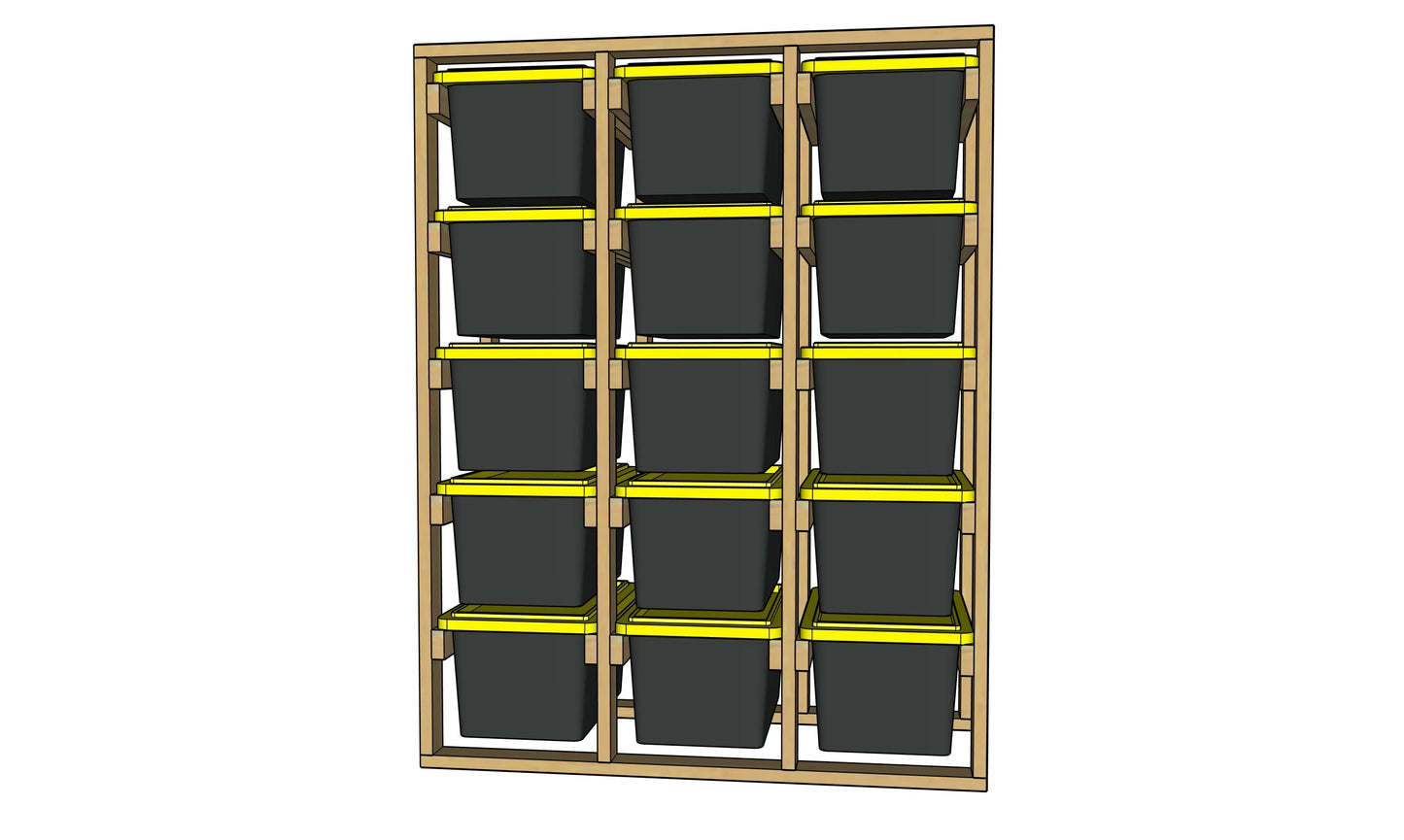 3 Column Tote Racks