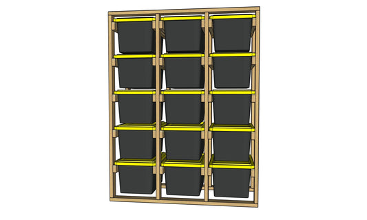 3 Column Tote Racks
